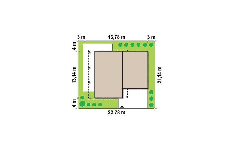 Projekt domu piętrowego Zx5 - Usytuowanie