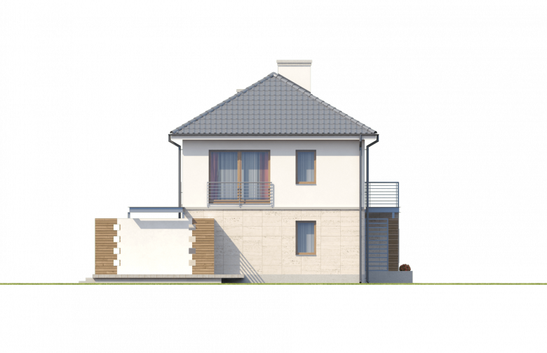 Projekt domu piętrowego Zx6 - elewacja 1