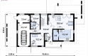 Projekt domu piętrowego Zx6 - rzut parteru