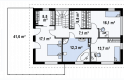 Projekt domu piętrowego Zx6 - rzut poddasza