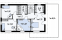 Projekt domu piętrowego Zx6 - rzut poddasza