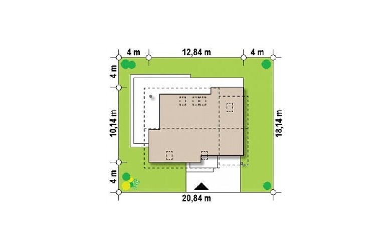 Projekt domu z poddaszem Z219 - Usytuowanie