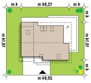 Usytuowanie budynku Z219 w wersji lustrzanej