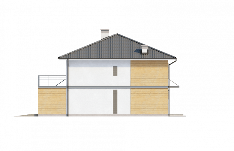 Projekt domu piętrowego Zx7 - elewacja 2