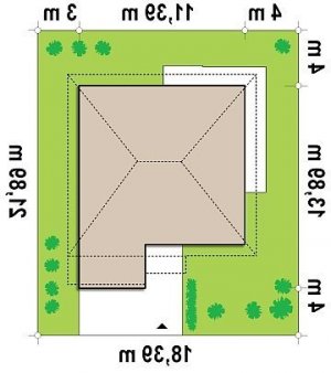 Usytuowanie budynku Zx7 w wersji lustrzanej