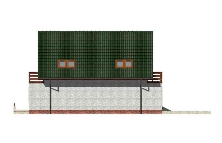 Projekt domu jednorodzinnego HG-S1 - elewacja 4