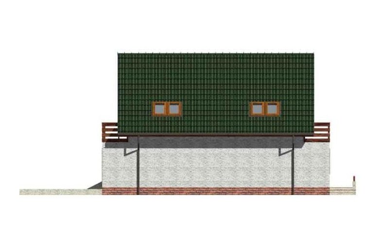 Projekt domu jednorodzinnego HG-S1 - elewacja 4