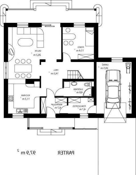 RZUT PARTERU HG-S4 - wersja lustrzana