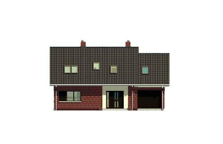 Projekt domu jednorodzinnego TK10GL1 - elewacja 3