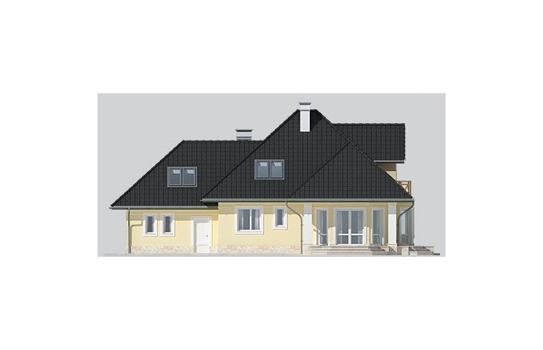 Projekt domu jednorodzinnego LK&623 - elewacja 3
