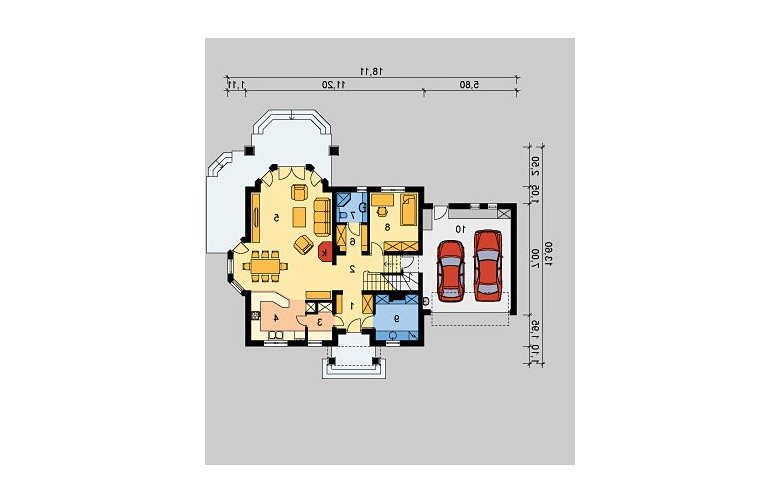 Projekt domu jednorodzinnego LK&623 - parter