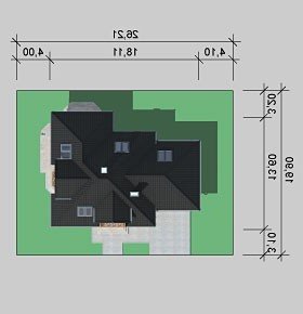 Usytuowanie budynku LK&623 w wersji lustrzanej