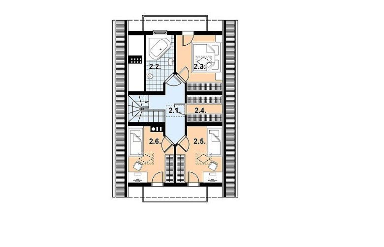 Projekt domu z bala L-15 BAL - 