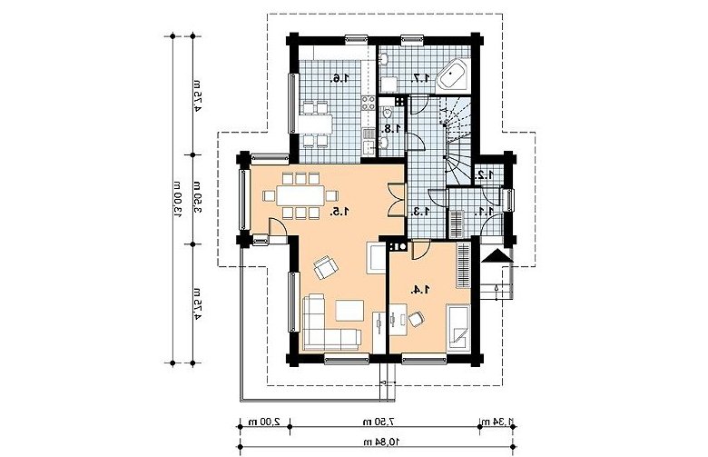 Projekt domu szkieletowego L-79  - 