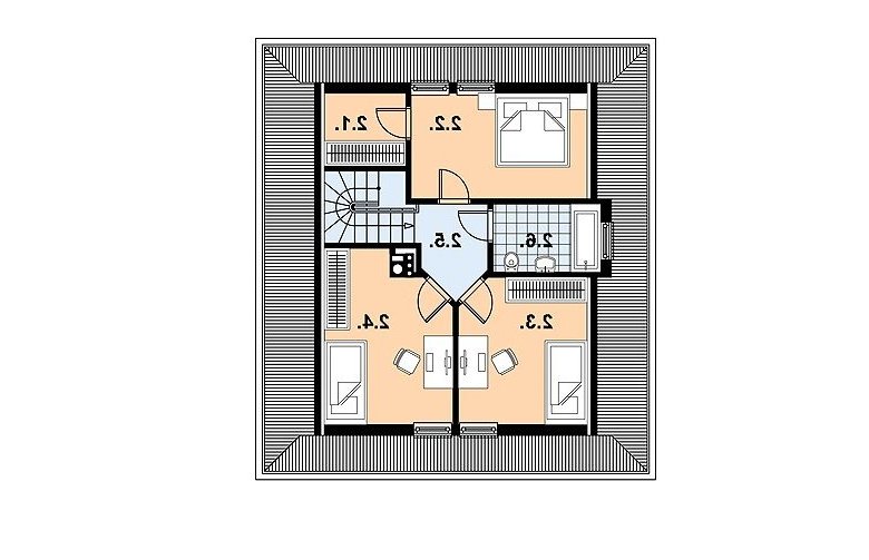 Projekt domu szkieletowego L-44  - 