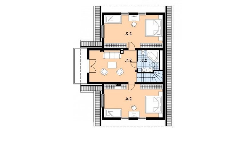 Projekt domu szkieletowego L-93  - 