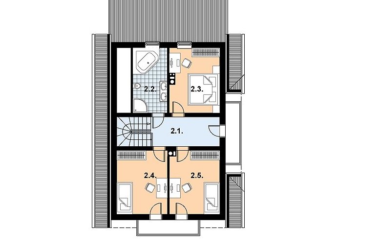 Projekt domu z bala L-34 BAL - 