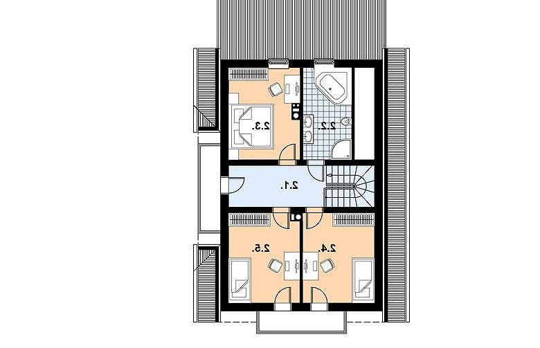 Projekt domu z bala L-34 BAL - 