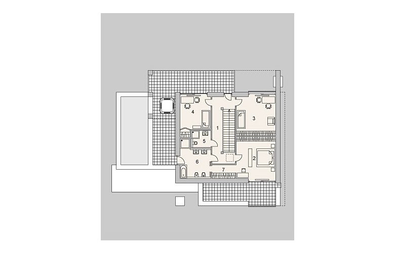 Projekt domu z poddaszem LK&899 - piętro