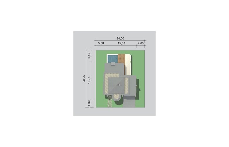 Projekt domu szkieletowego LK&875 - Usytuowanie