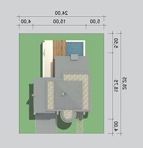 Usytuowanie budynku LK&875 w wersji lustrzanej