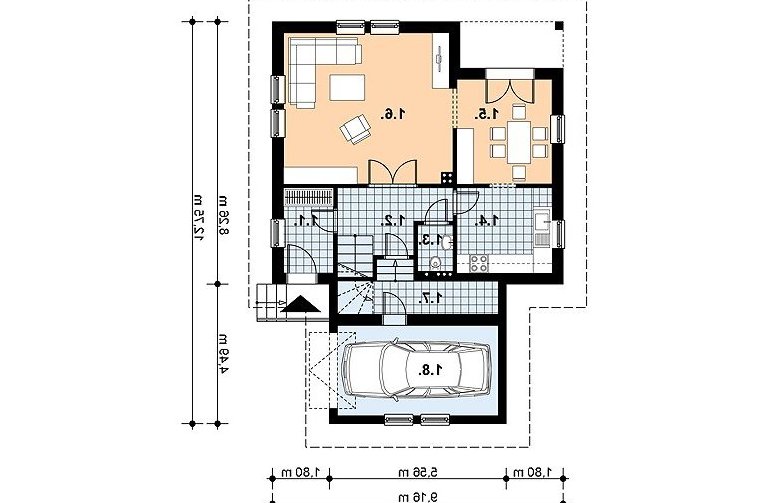 Projekt domu z bala L-40 BAL - 