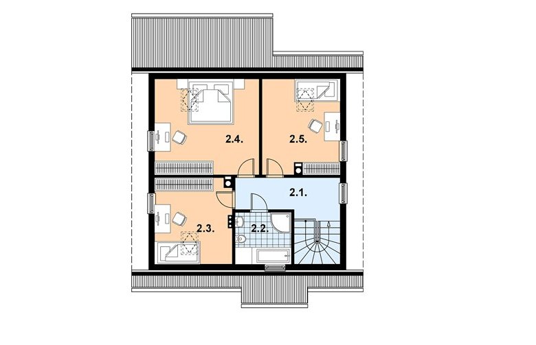 Projekt domu szkieletowego L-97  - 