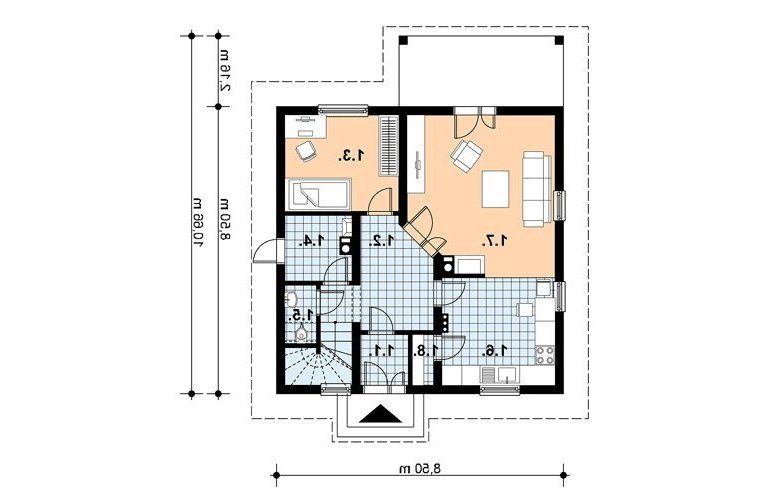 Projekt domu szkieletowego L-97  - 