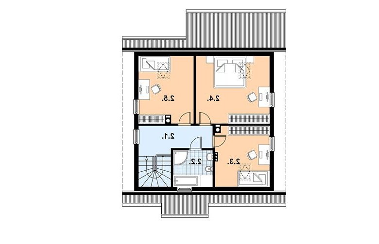 Projekt domu szkieletowego L-97  - 