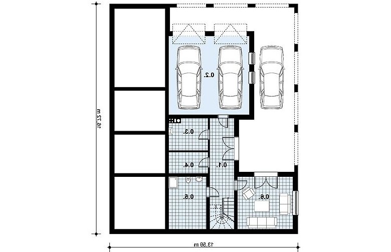 Projekt domu szkieletowego L-76 (drewniany) - 