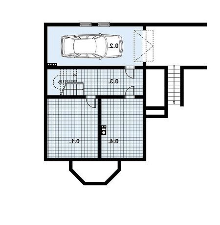 Rzut projektu L-85 - wersja lustrzana