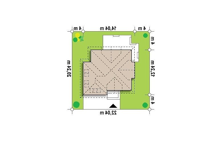 Projekt domu jednorodzinnego Z270 - Usytuowanie - wersja lustrzana