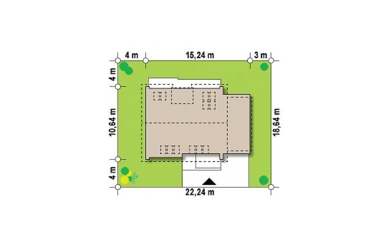 Projekt domu z poddaszem Z266 - Usytuowanie