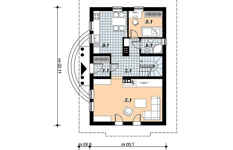 Projekt domu jednorodzinnego L-18 BAL - 