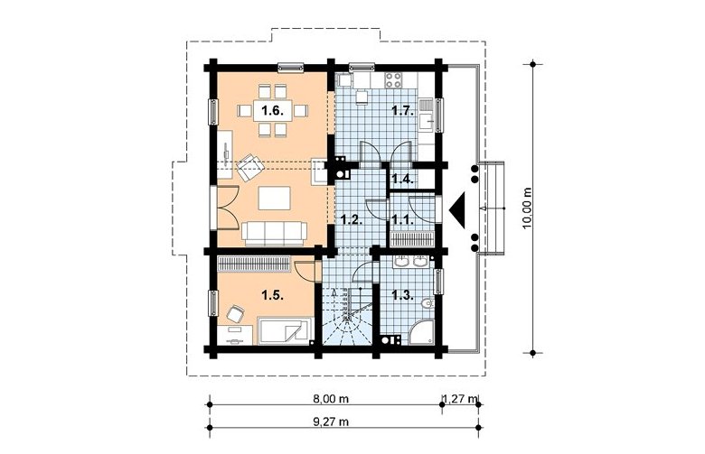 Projekt domu szkieletowego L-94  - 