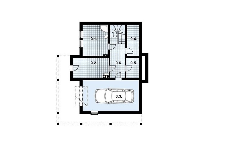 Projekt domu z bala L-71 BAL - 