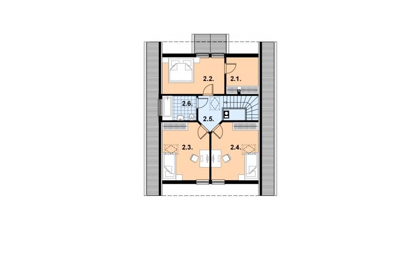 Projekt domu z bala L-92 BAL - 