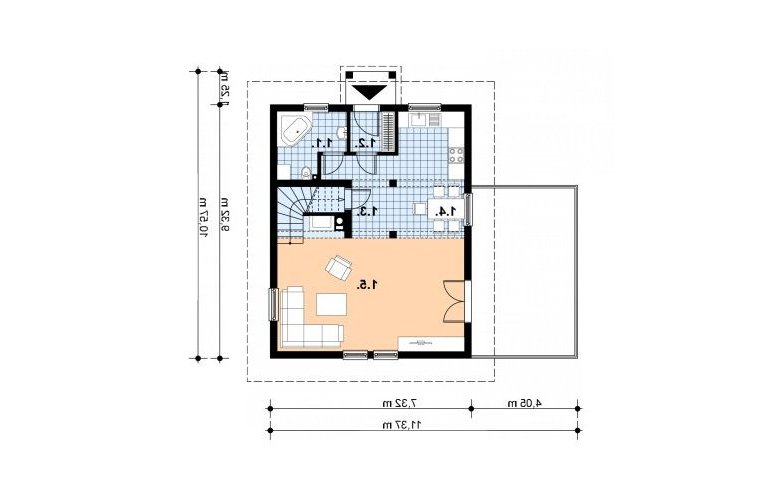 Projekt domu z bala L-92 BAL - 