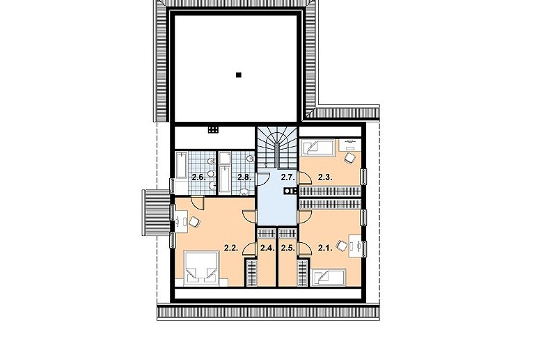 Projekt domu szkieletowego L-78 (drewniany) - 