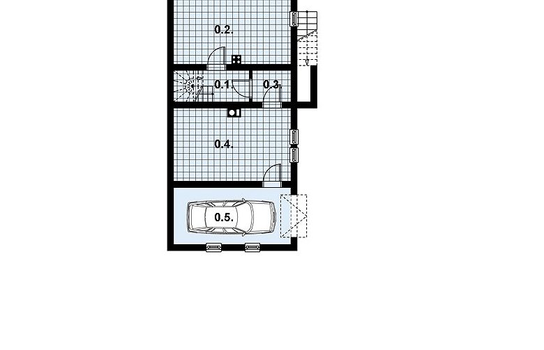 Projekt domu z bala L-42 (drewniany) - 