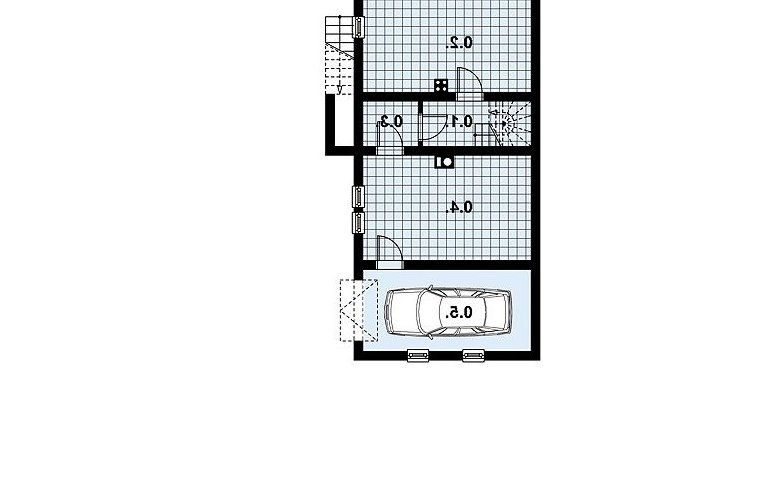 Projekt domu z bala L-42 (drewniany) - 