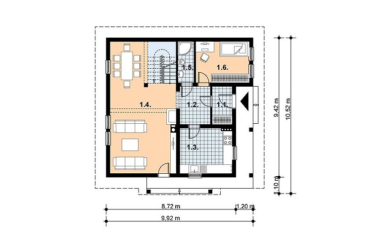 Projekt domu z bala L-59 BAL - 