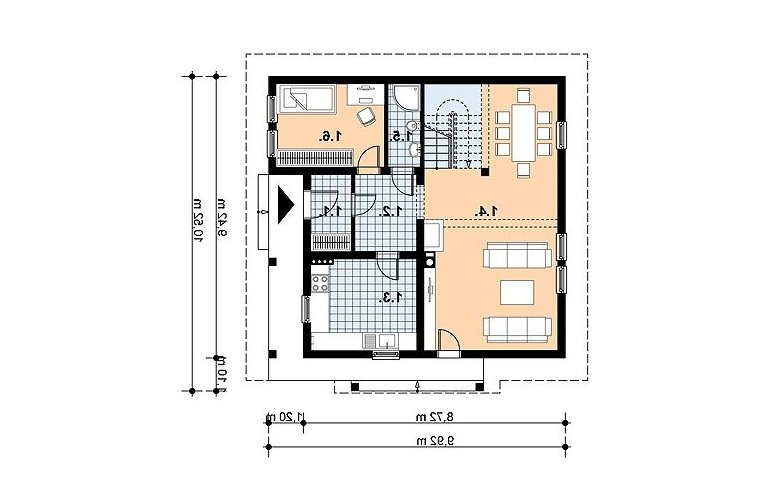 Projekt domu z bala L-59 BAL - 