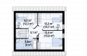 Projekt domu z poddaszem Z213 - rzut poddasza