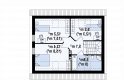 Projekt domu z poddaszem Z213 - rzut poddasza