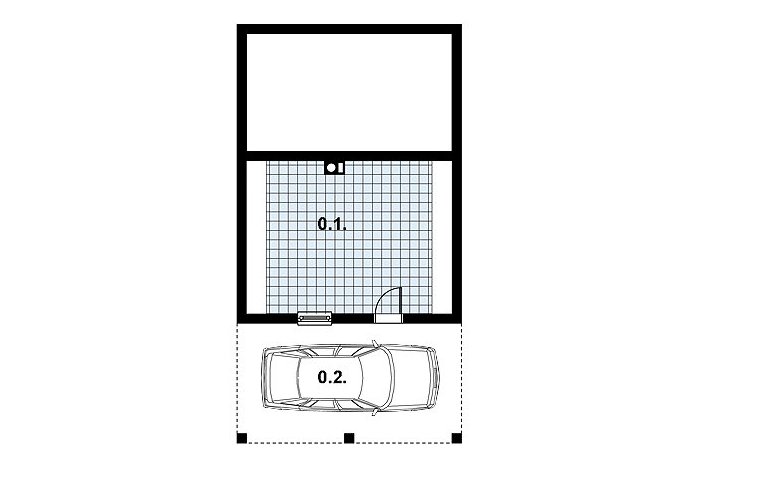 Projekt domu z bala L-87 (drewniany) - 