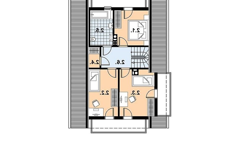 Projekt domu z bala L-60 BAL - 