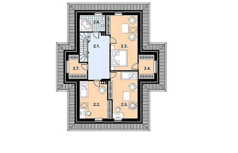 Projekt domu z bala L-79 BAL - 