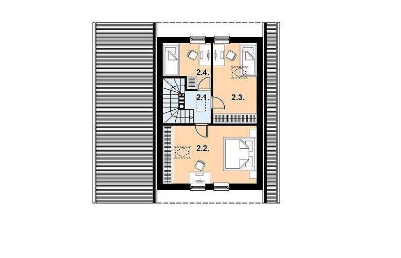 Projekt domu z bala L-12 BAL - 