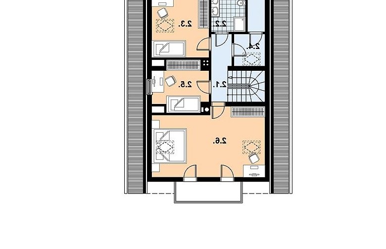 Projekt domu z bala L-42 BAL - 